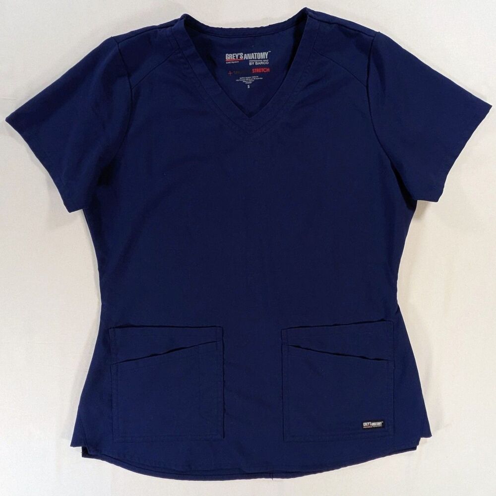 Grey's Anatomy Women's Scrub top Size Small Navy Blue